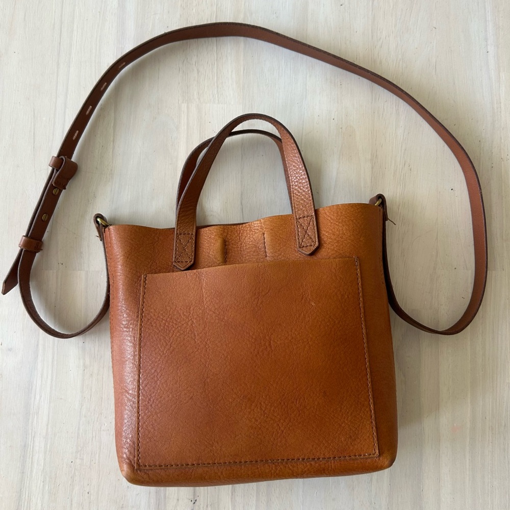 Madewell 100% Leather Purse Crossbody Hand Bag Small Hand Held Inside Zip Pocket